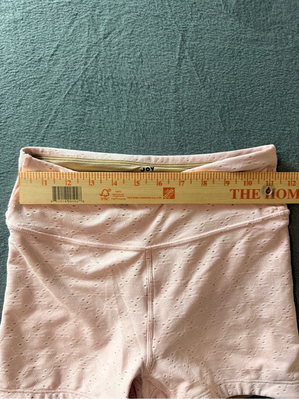 JoyLab - Light Pink Eyelet High-Rise Bike Shorts with Matching Athletic Bra - Picture 9 of 12
